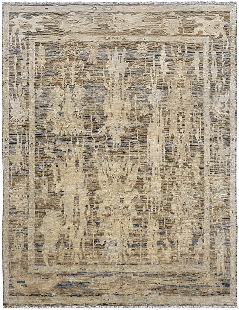 Kashkuli Shades of Autumn vloerkleed in bruin-beige van Koreman Exclusive Carpets, handgeknoopt uit wol.