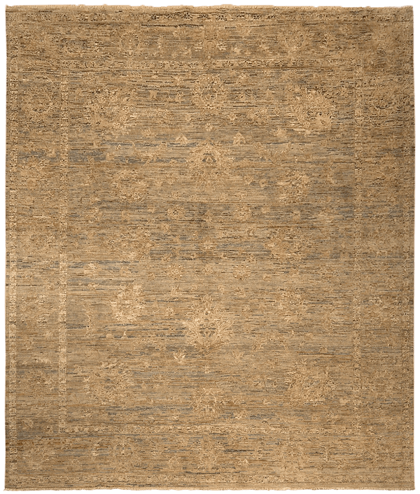 Kashkuli Blurred Pattern vloerkleed in beige van Koreman Exclusive Carpets, handgeknoopt uit wol.