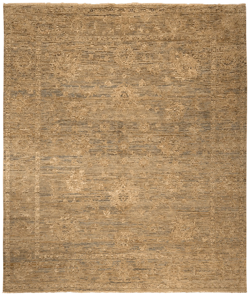 Kashkuli Blurred Pattern vloerkleed in beige van Koreman Exclusive Carpets, handgeknoopt uit wol.