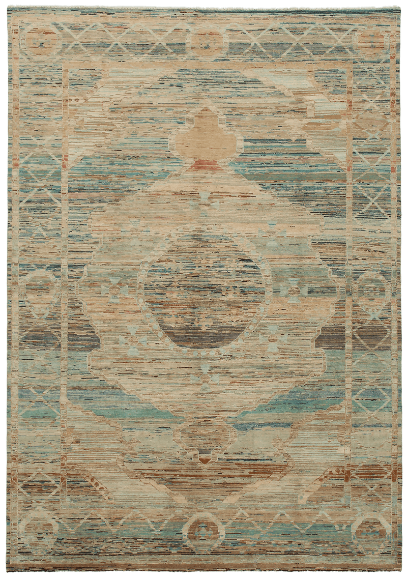 Kashkuli Exclusief tapijt in beige van Koreman Exclusive Carpets, handgeknoopt uit wol.