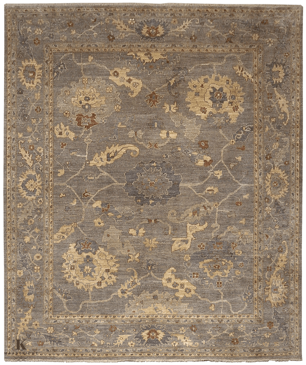 Kashkuli Farahan tapijt 4625 in grijs van Koreman Exclusive Carpets, handgeknoopt uit wol.
