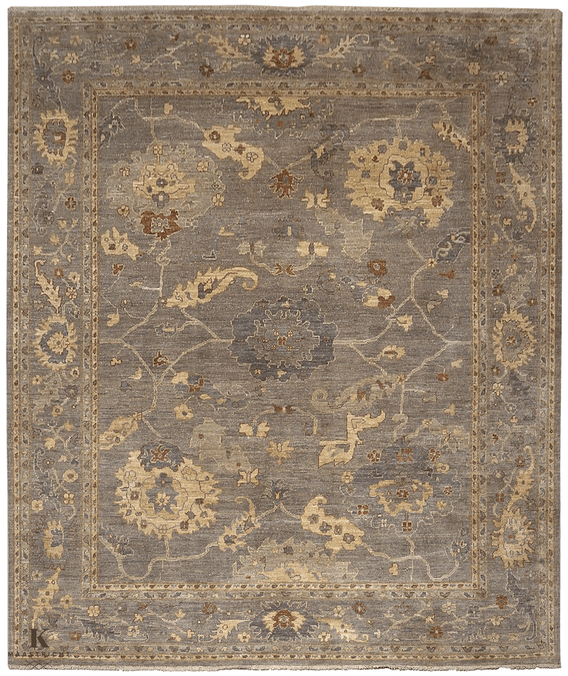 Kashkuli Farahan tapijt 4625 in grijs van Koreman Exclusive Carpets, handgeknoopt uit wol.
