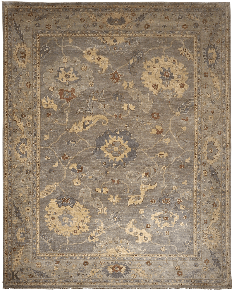 Kashkuli Farahan tapijt 4624 in grijs van Koreman Exclusive Carpets, handgeknoopt uit wol.