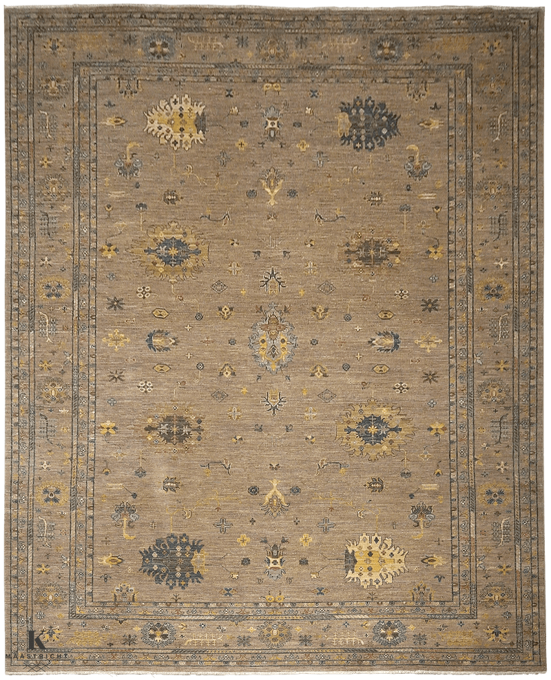 Kashkuli Fine tapijt 4741 in beige van Koreman Exclusive Carpets, handgeknoopt uit wol.