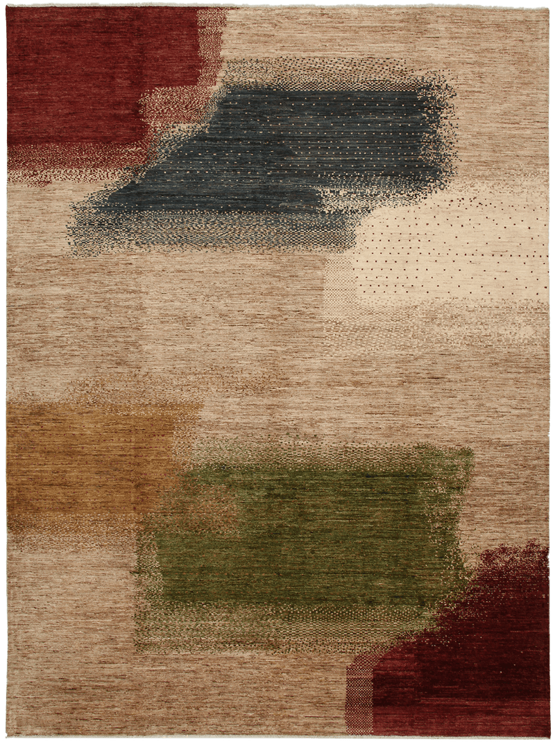 Shades of Colour vloerkleed in beige van Koreman Exclusive Carpets, handgeknoopt uit wol.