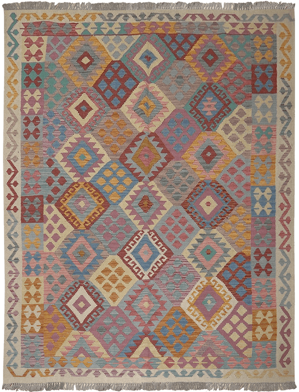 Kelim Maimana tapijt 4491 in paars van Koreman Exclusive Carpets, handgeweven uit wol.