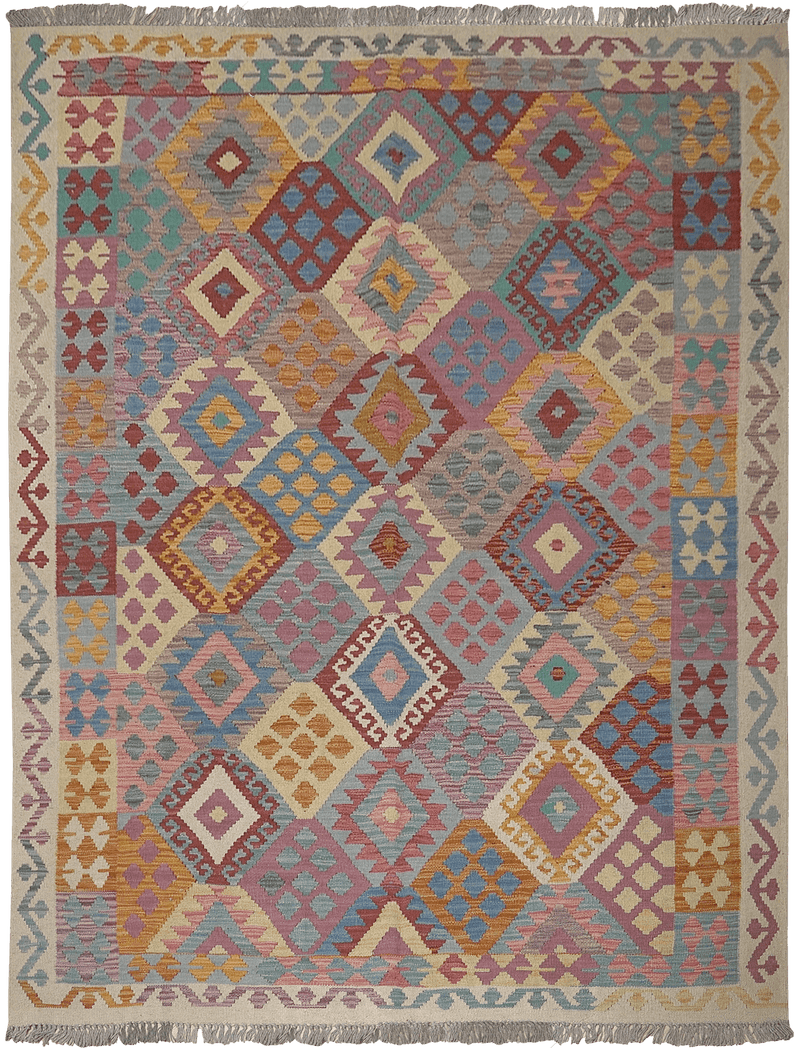 Kelim Maimana tapijt 4491 in paars van Koreman Exclusive Carpets, handgeweven uit wol.