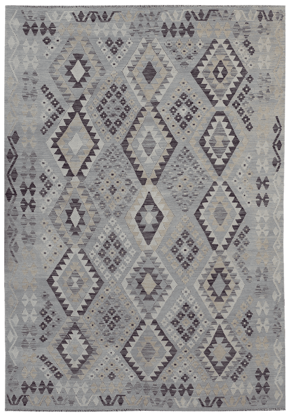Kelim tapijt 03601 in beige van Koreman Exclusive Carpets, handgeweven uit wol.