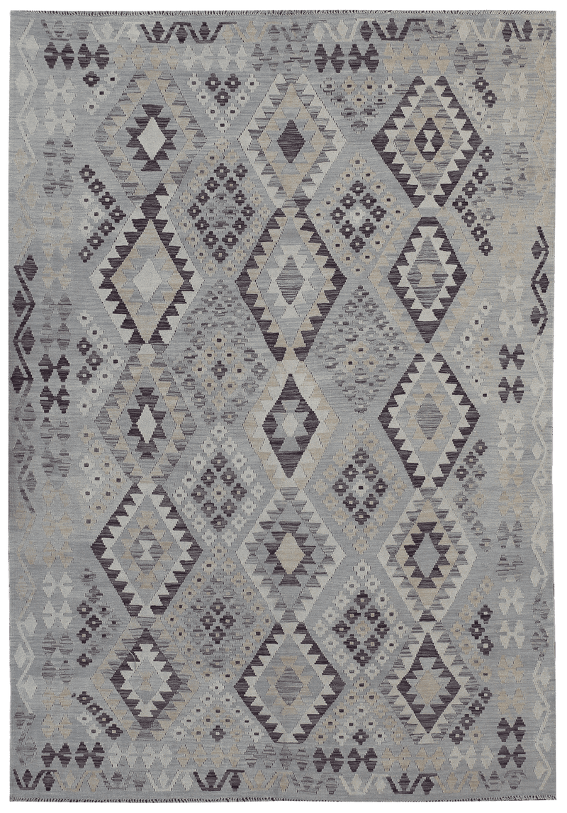 Kelim tapijt 03601 in beige van Koreman Exclusive Carpets, handgeweven uit wol.