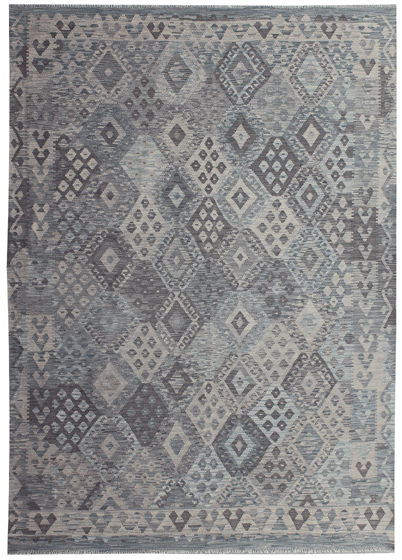 Kelim tapijt 03599 in grijs van Koreman Exclusive Carpets, gemaakt van wol.