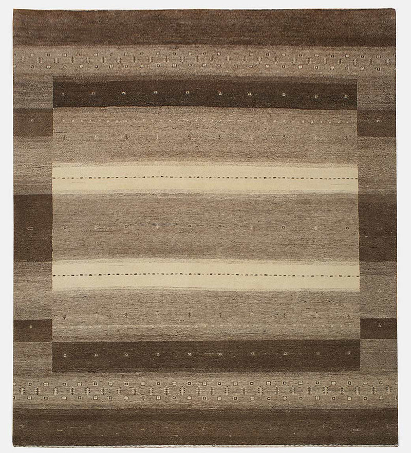 Loribaft tapijt 00117 in bruin-beige van Koreman Exclusive Carpets, handgeknoopt uit wol.