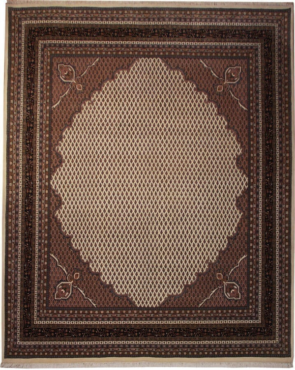 Mir Ancient Brown vloerkleed in bruin-beige van Koreman Exclusive Carpets, handgeknoopt uit wol.
