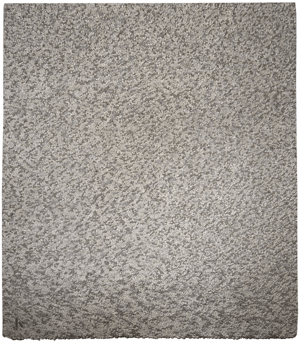 Toscane modern tapijt 5032 in grijs-beige van Koreman Exclusive Carpets, handgeweven uit wol en jute.