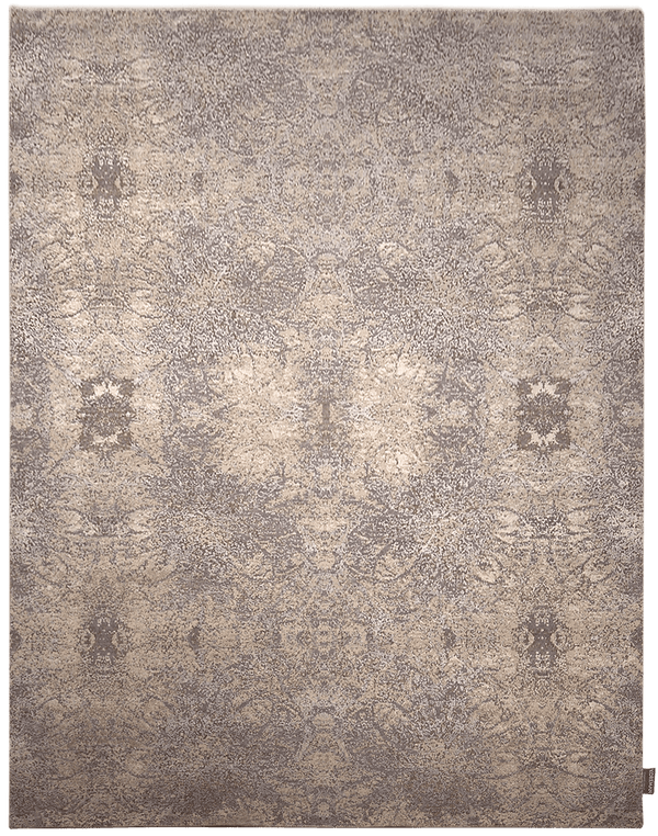 Mystery Design tapijt in grijs-beige van Koreman Exclusive Carpets, handgeknoopt uit wol.