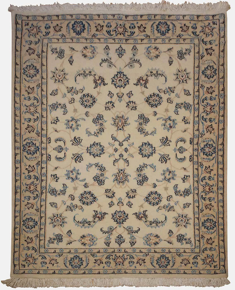 Nain 9-la 00281 vloerkleed in beige van Koreman Exclusive Carpets, handgeknoopt uit wol.