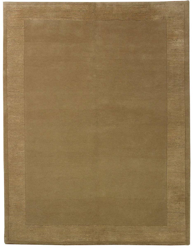 Nepal Plain & Stripes vloerkleed in beige van Koreman Exclusive Carpets, handgeknoopt uit wol.