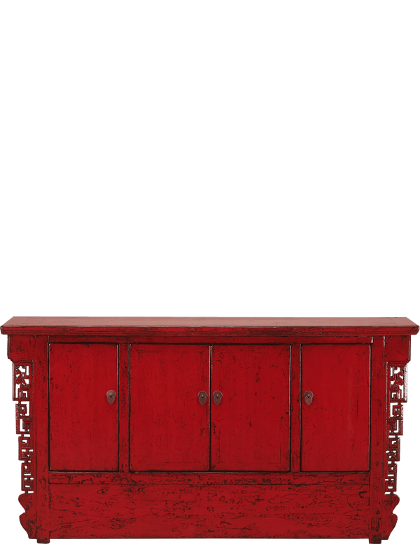 Oud Chinees dressoir 4095 in rood van Koreman Exclusive Carpets.