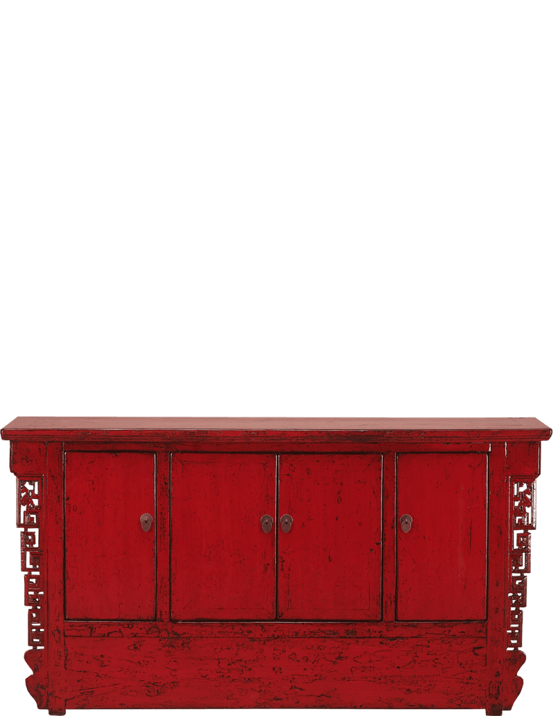 Oud Chinees dressoir 4095 in rood van Koreman Exclusive Carpets.
