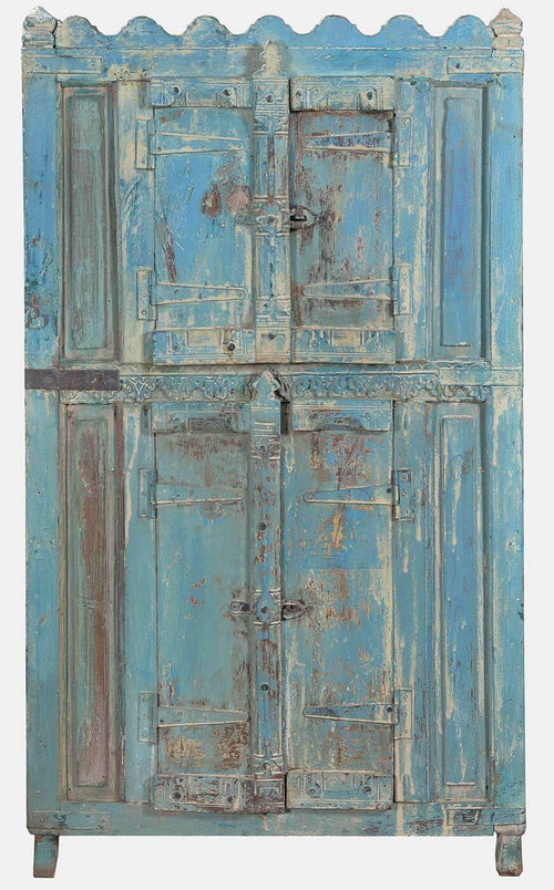 Oude Almirah kast uit India 02818