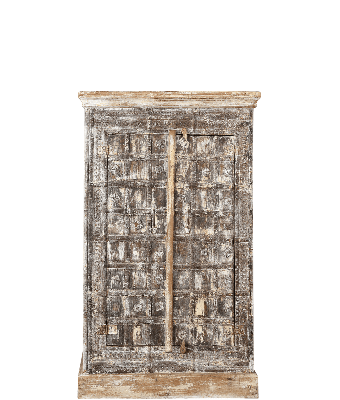 Oude Almirah kast uit India 03545