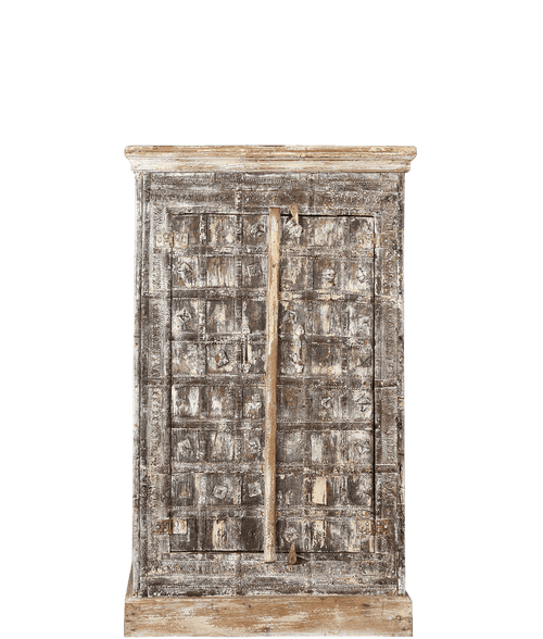 Oude Almirah kast uit India 03545