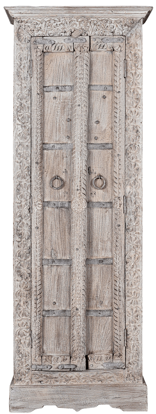 Oude Almirah kast uit India 03349