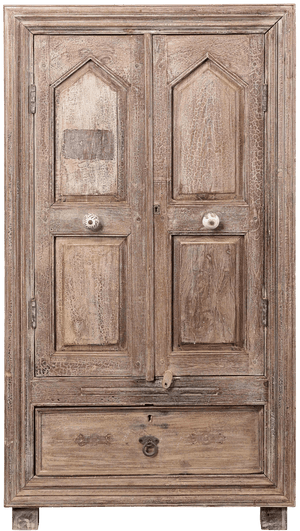 Oude Almirah kast uit India 03763