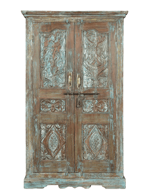 Oude Almirah kast uit India 4031