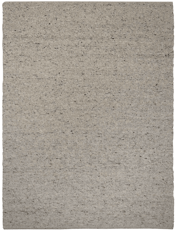 Polina modern tapijt in grijs-beige van Koreman Exclusive Carpets, gemaakt van wol en jute.
