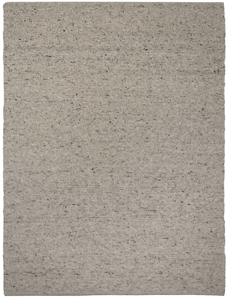 Polina modern tapijt in grijs-beige van Koreman Exclusive Carpets, gemaakt van wol en jute.