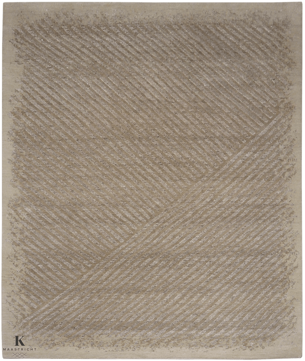 Riviera Art design 5166 vloerkleed in beige van Koreman Exclusive Carpets, handgeknoopt uit wol.