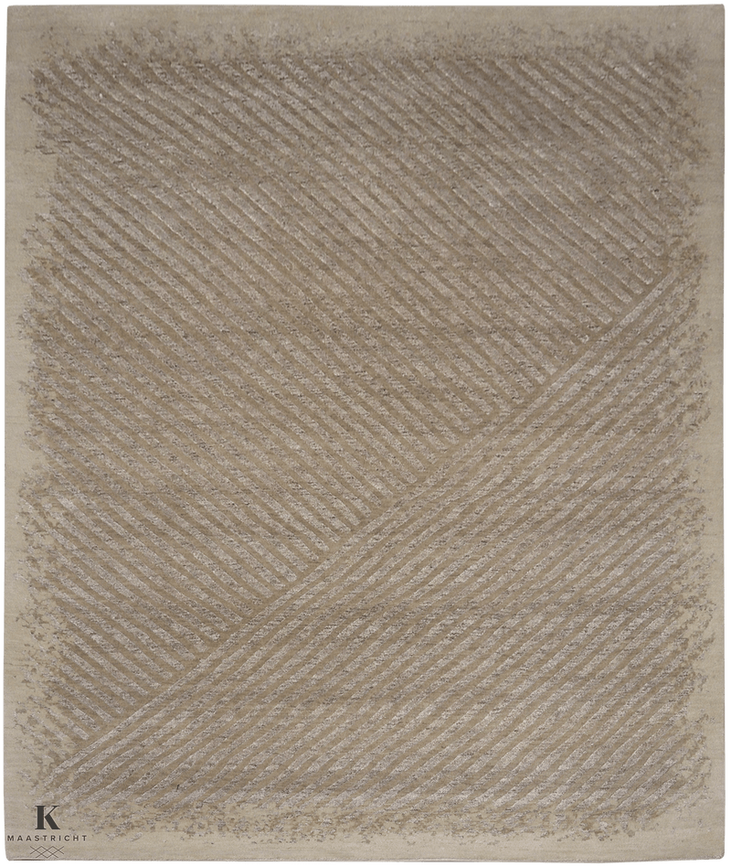 Riviera Art design 5166 vloerkleed in beige van Koreman Exclusive Carpets, handgeknoopt uit wol.
