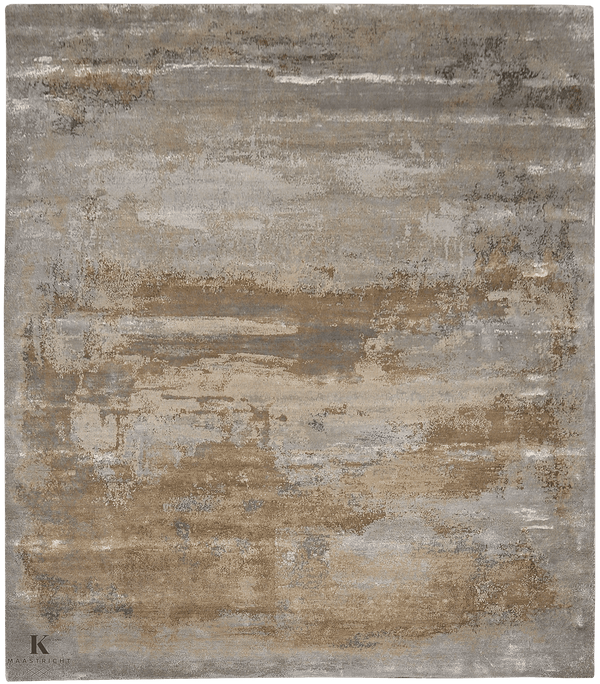 Riviera Classic gray tapijt 5073 in grijs-beige van Koreman Exclusive Carpets, handgeknoopt uit wol.