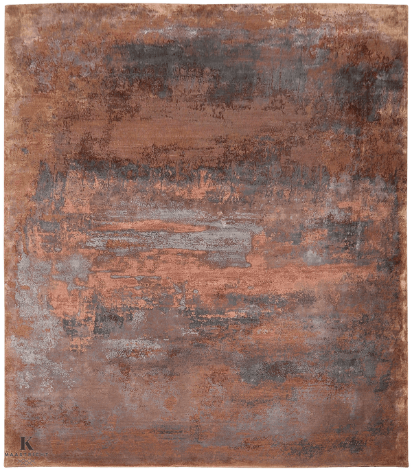 Riviera Rose Petal design tapijt 5071 in rood van Koreman Exclusive Carpets, handgeknoopt uit wol.
