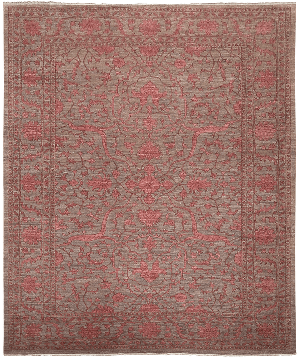 Shahi Fine tapijt in roze van Koreman Exclusive Carpets, handgeknoopt uit wol.