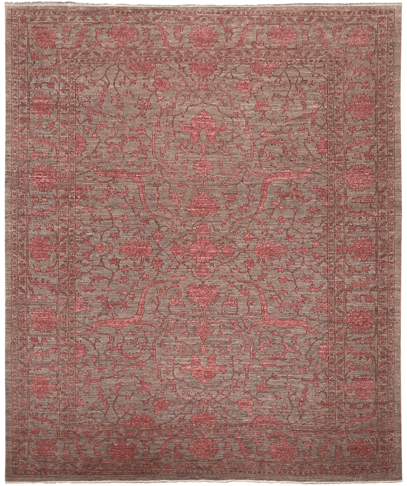 Shahi Fine tapijt in roze van Koreman Exclusive Carpets, handgeknoopt uit wol.