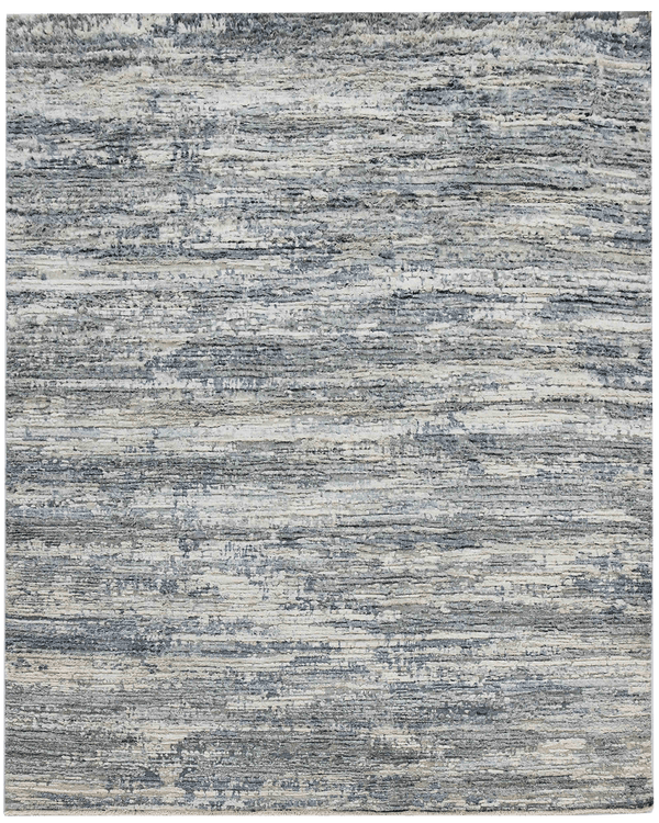 Avant Garde Stone Design 4256 vloerkleed in blauw-grijs van Koreman Exclusive Carpets, gemaakt van wol en viscose.
