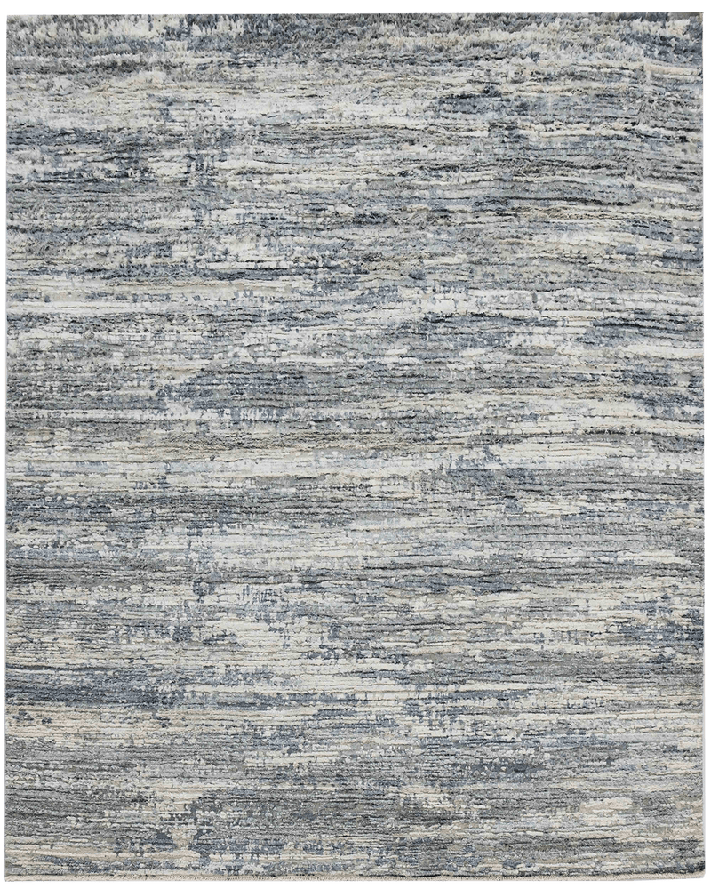 Avant Garde Stone Design 4256 vloerkleed in blauw-grijs van Koreman Exclusive Carpets, gemaakt van wol en viscose.