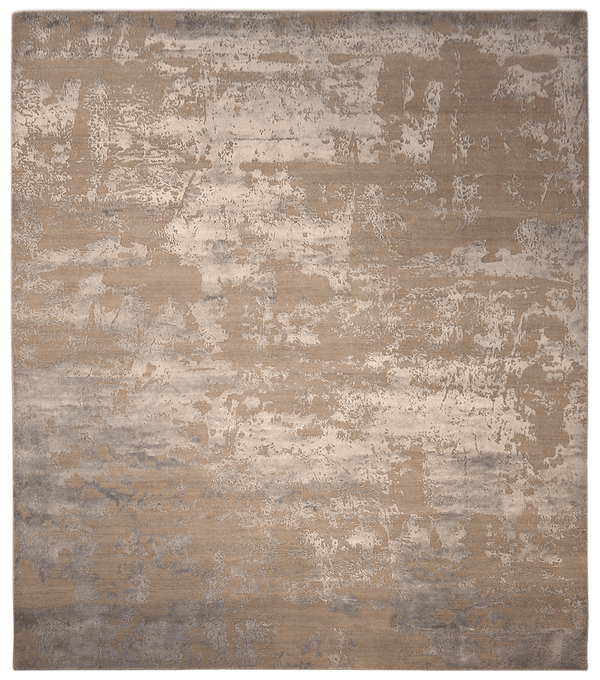 Riviera Cloud Design vloerkleed in bruin-beige van Koreman Exclusive Carpets, handgeknoopt uit wol.