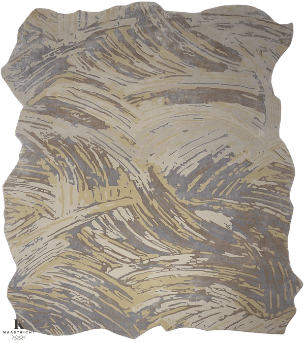 Tiger design tapijt 4966 in beige van Koreman Exclusive Carpets, gemaakt van wol.