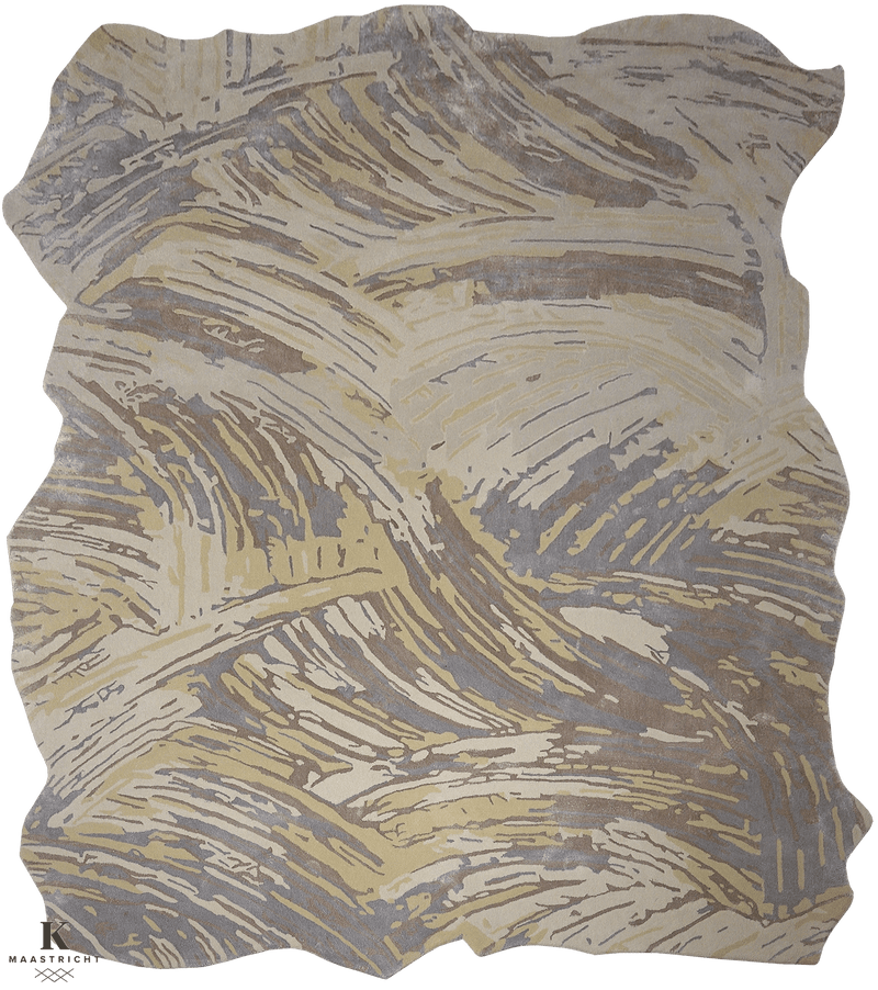 Tiger design tapijt 4966 in beige van Koreman Exclusive Carpets, gemaakt van wol.