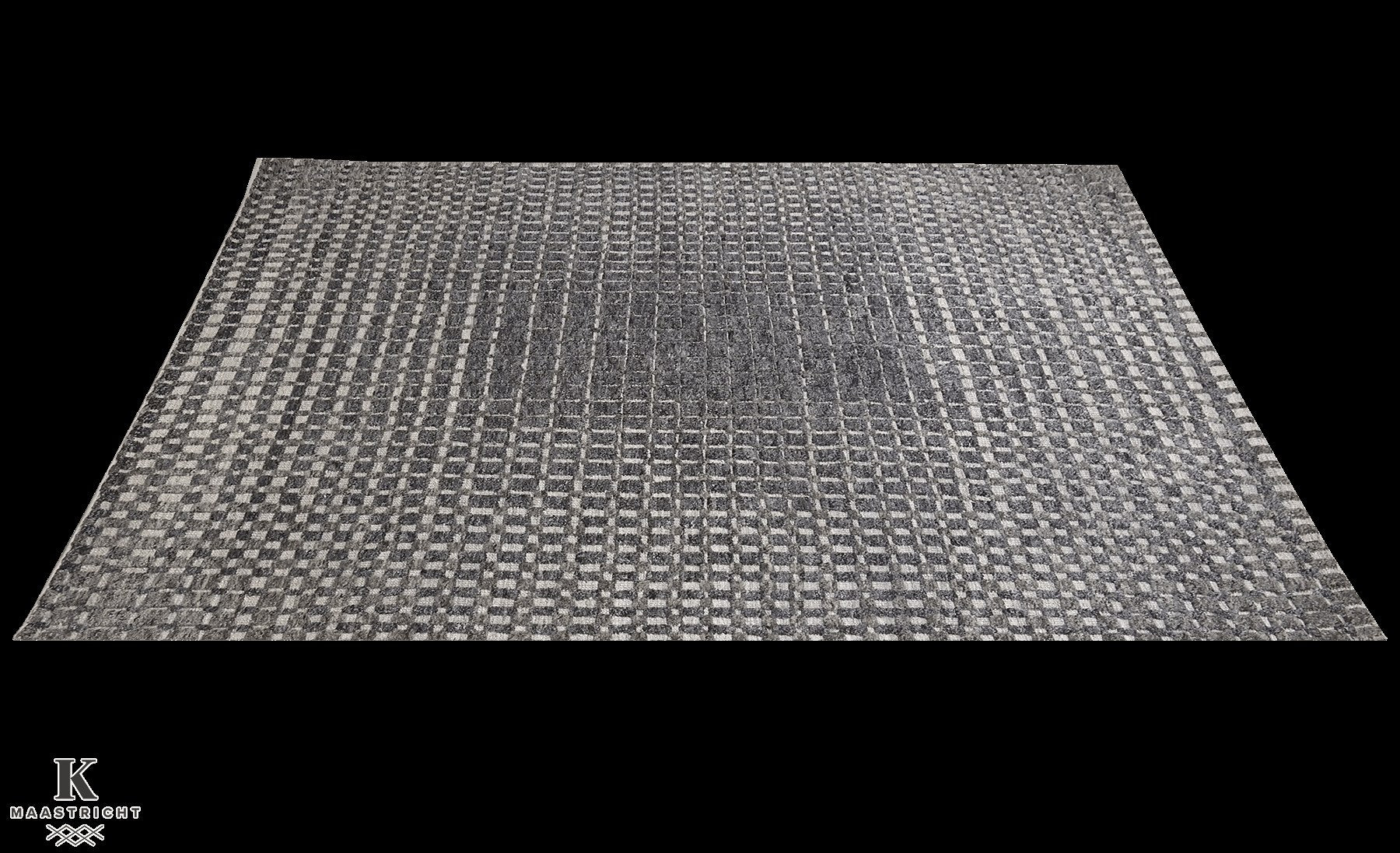 Urban Matrix design tapijt 5263 vloerkleed in antraciet van Koreman Exclusive Carpets, handgeknoopt uit wol.
