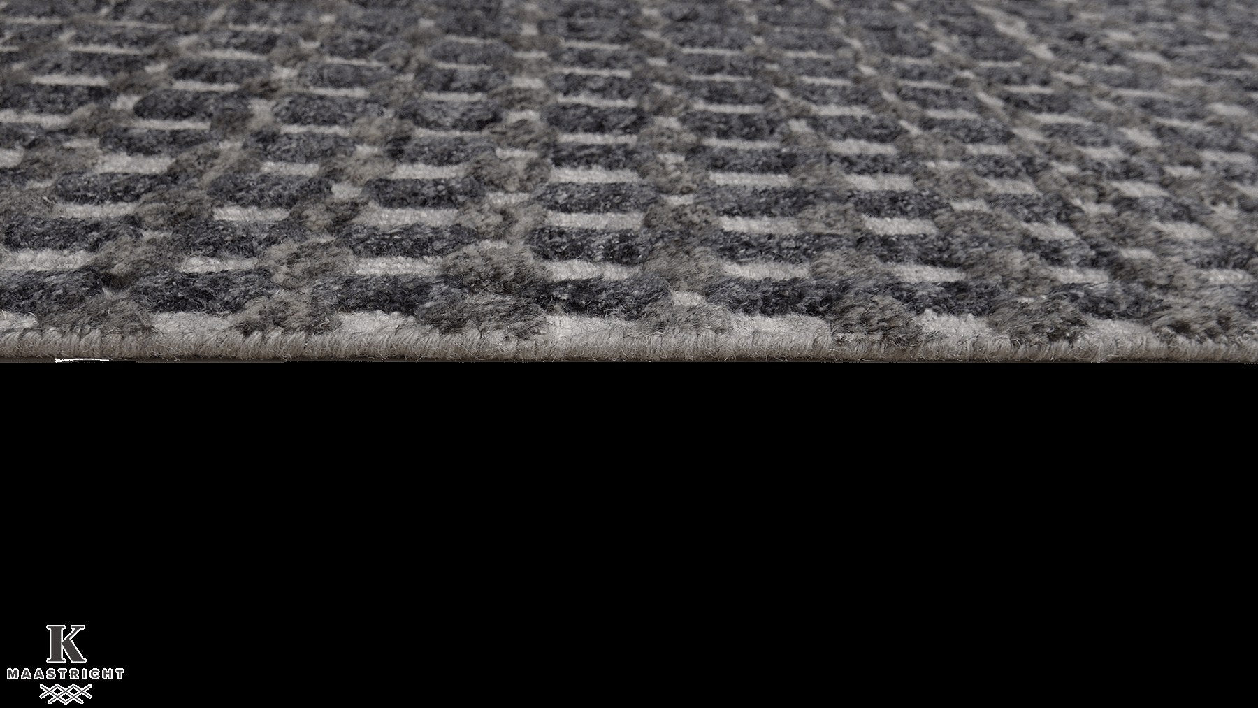 Urban Matrix design tapijt 5263 vloerkleed in antraciet van Koreman Exclusive Carpets, handgeknoopt uit wol.