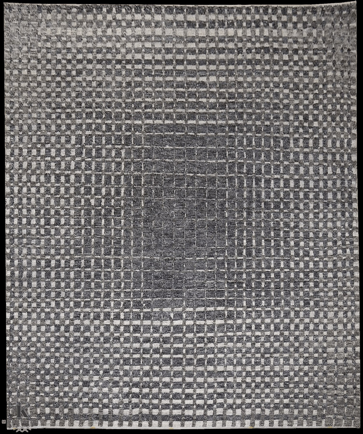 Urban Matrix design tapijt 5263 vloerkleed in antraciet van Koreman Exclusive Carpets, handgeknoopt uit wol.