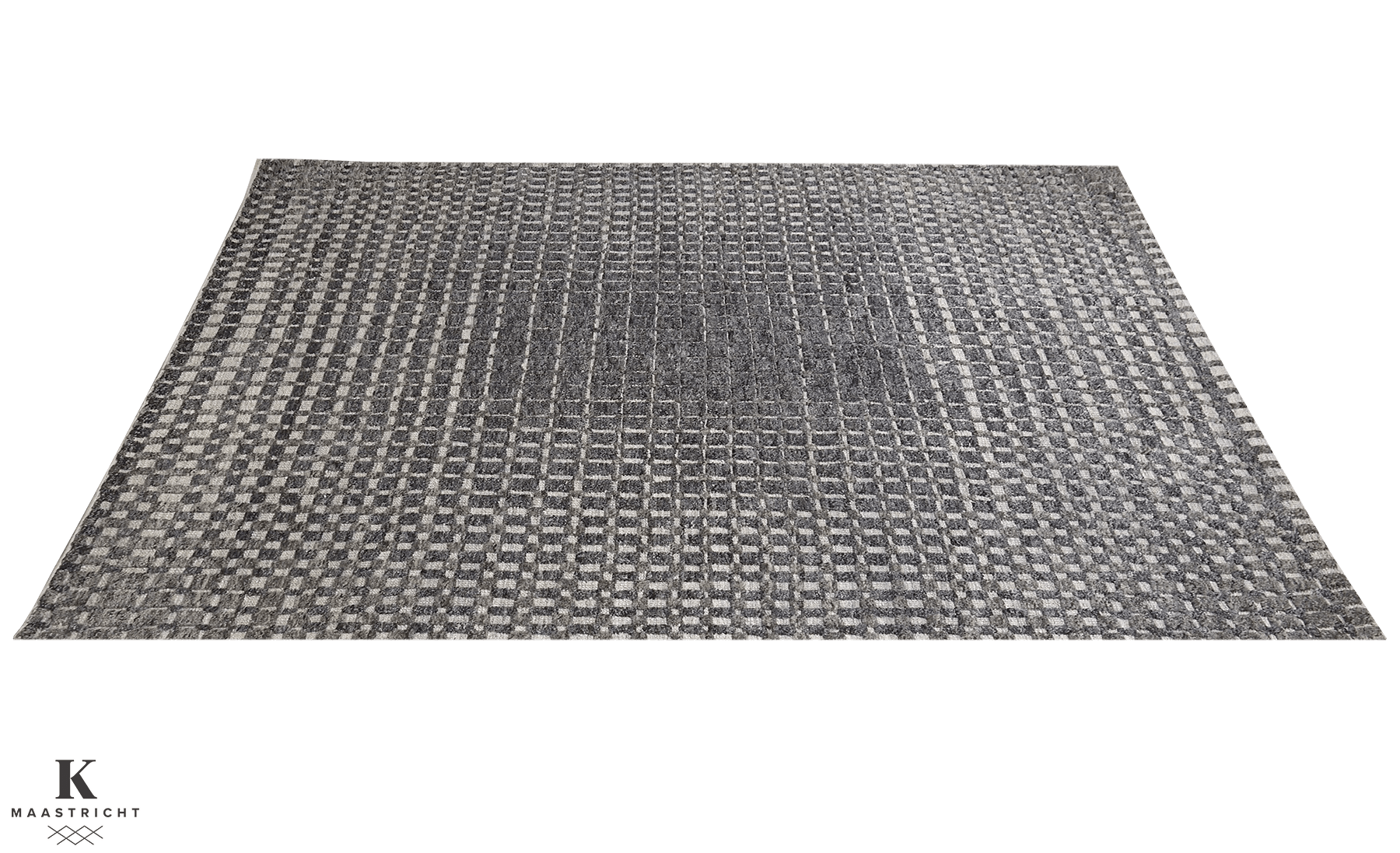 Urban Matrix design tapijt 5263 vloerkleed in antraciet van Koreman Exclusive Carpets, handgeknoopt uit wol.