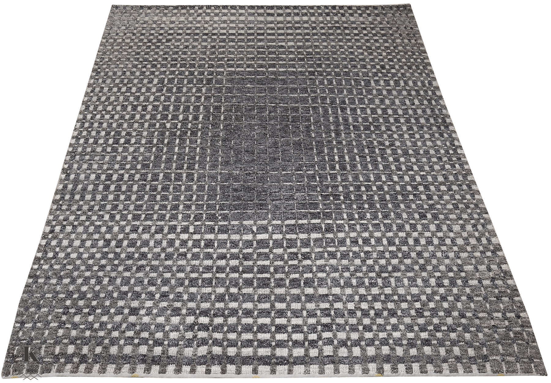 Urban Matrix design tapijt 5263 vloerkleed in antraciet van Koreman Exclusive Carpets, handgeknoopt uit wol.