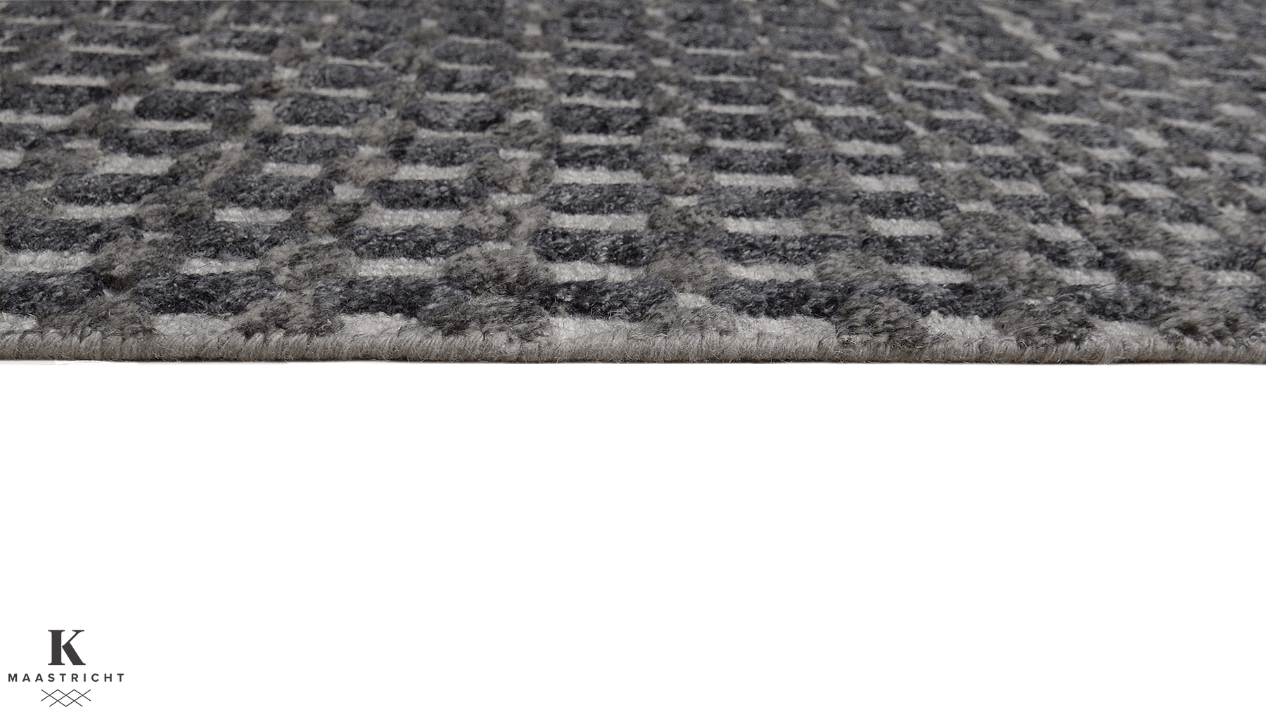 Urban Matrix design tapijt 5263 vloerkleed in antraciet van Koreman Exclusive Carpets, handgeknoopt uit wol.