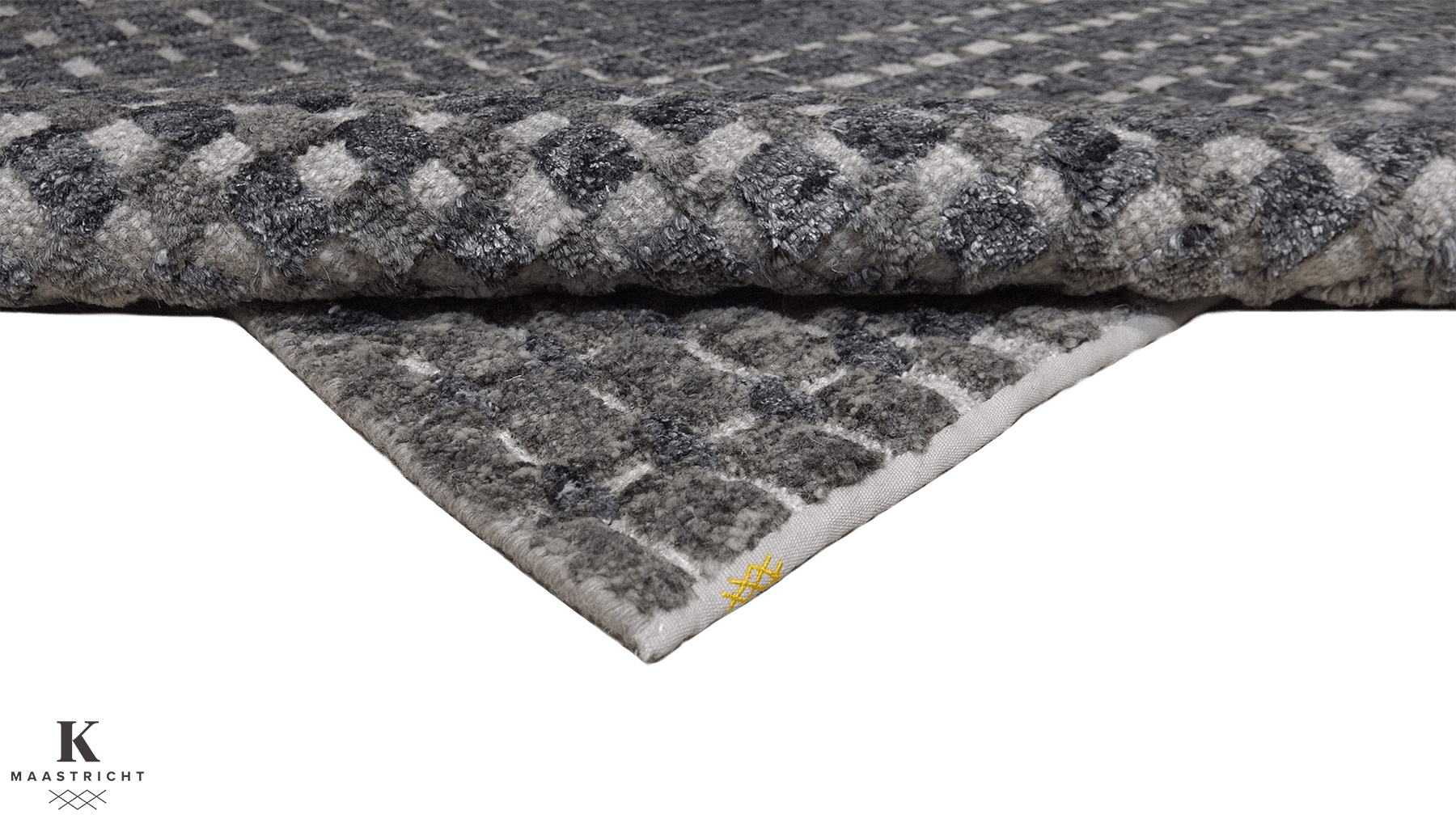 Urban Matrix design tapijt 5263 vloerkleed in antraciet van Koreman Exclusive Carpets, handgeknoopt uit wol.