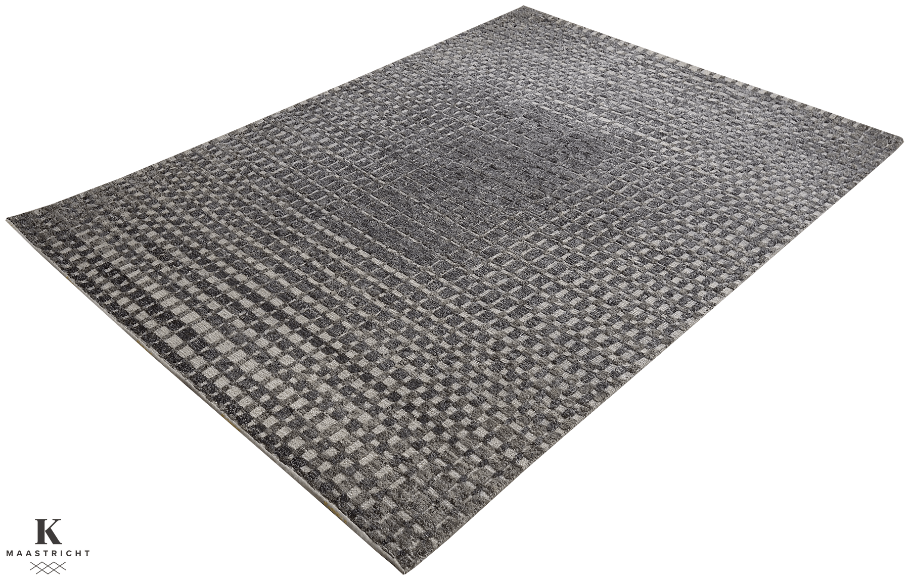 Urban Matrix design tapijt 5263 vloerkleed in antraciet van Koreman Exclusive Carpets, handgeknoopt uit wol.