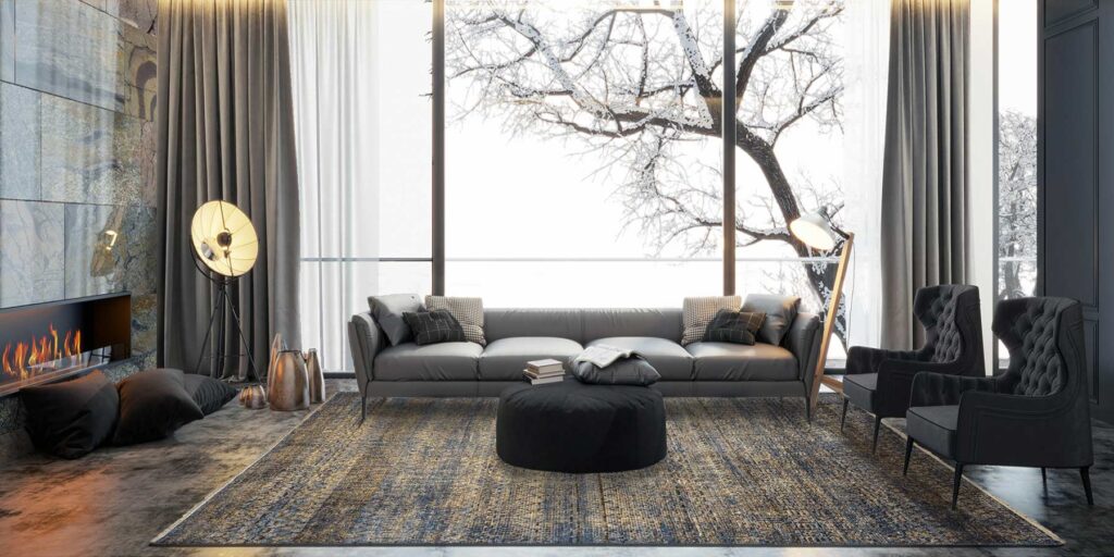 sari-silk-design-gold-blue-tapijt-moderne-tapijten-handgeknoopte-design-exclusieve-luxe-vloerkleden-koreman-maastricht